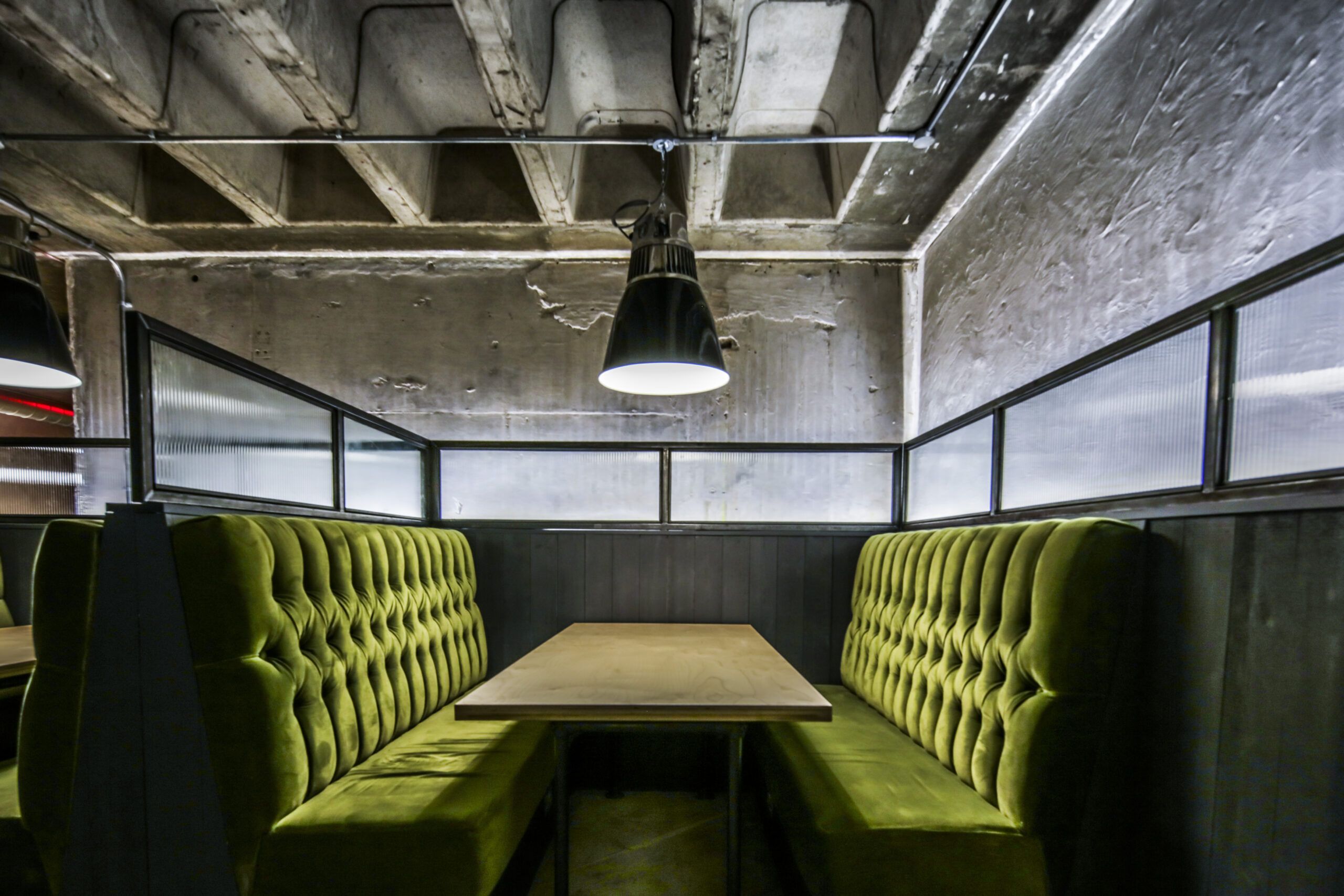 bespoke banquette seating design and installation in Manchester