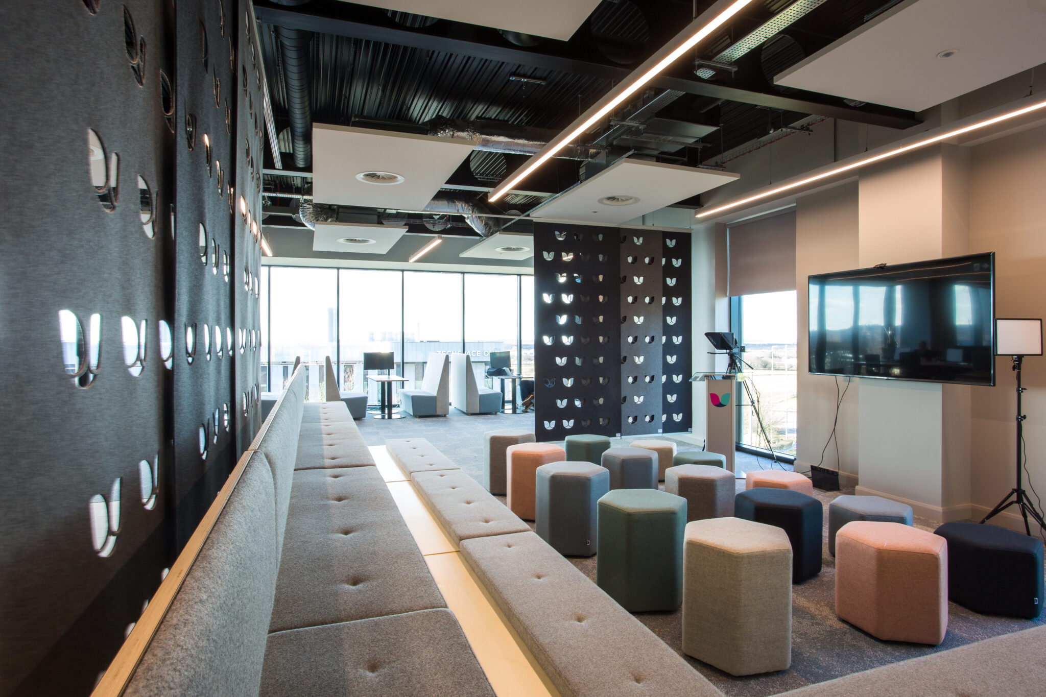 Dopamine designing office space, office design with colour, colour psychology in office design