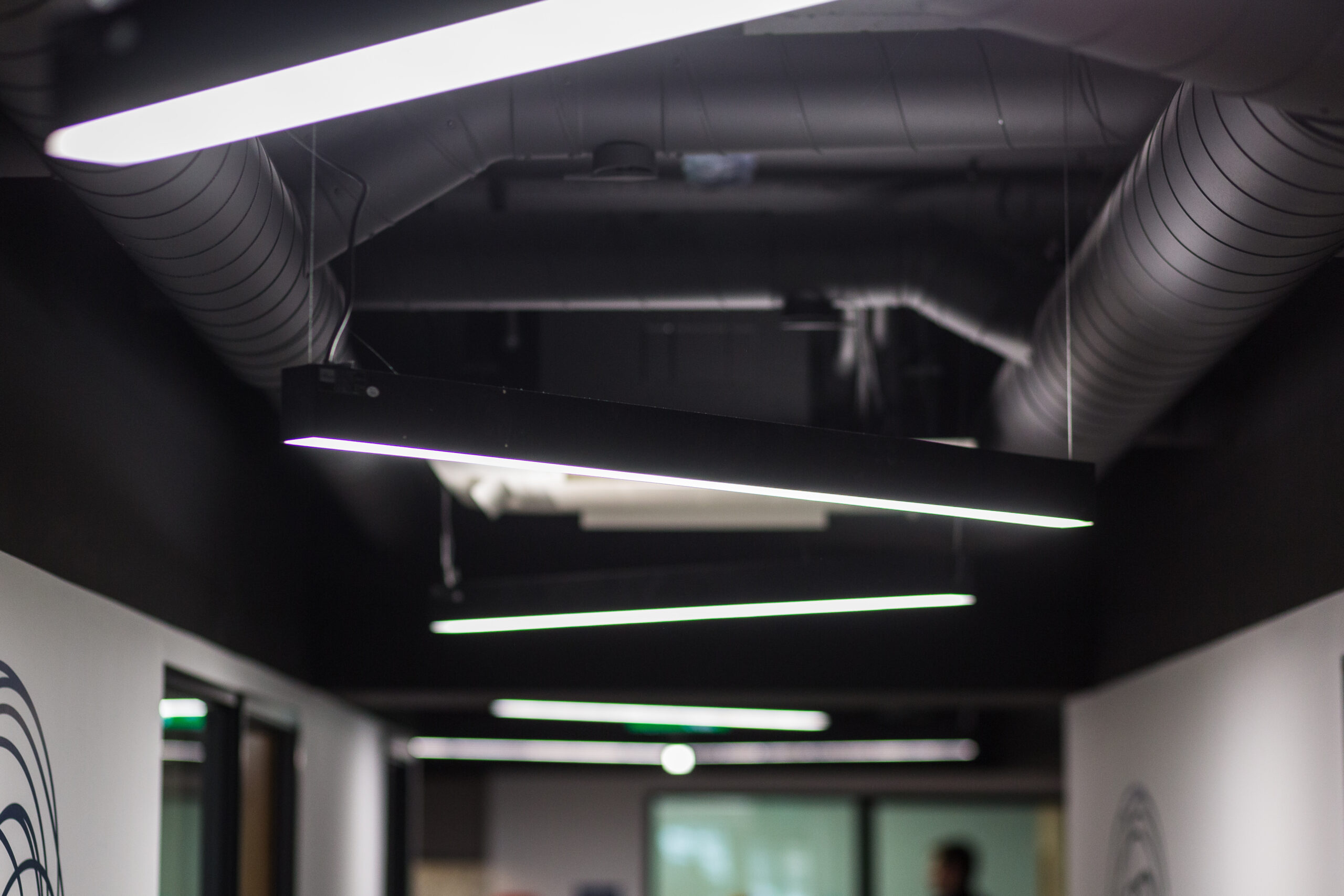 office design utilising office lighting