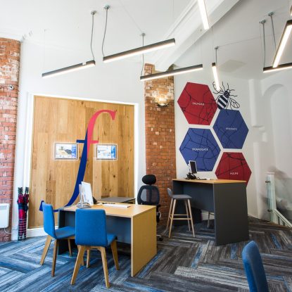 Jordan Fishwick shop fit out Manchester by Select Interiors