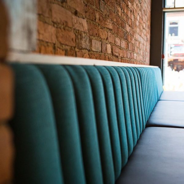 bespoke banquette seating design and installation in Manchester